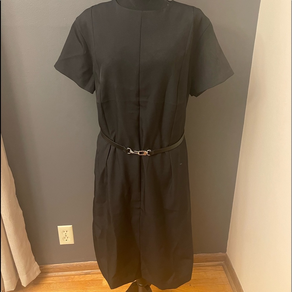 H&M Black Sheath Dress with Belt